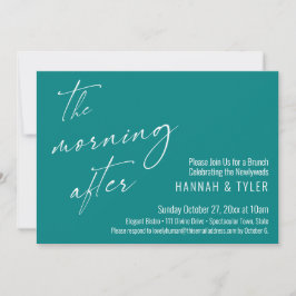 Modernes Abendessen nach Hochzeiten Aquamarin Einladung