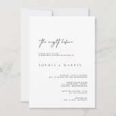 Modernes Abendessen vor der Probe Einladung (Vorderseite)