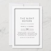 Modernes Abendessen vor der Probe Einladung (Vorderseite)