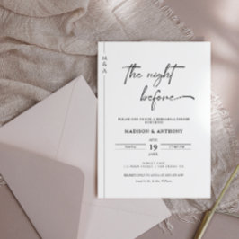 Modernes Abendessen vor der Probe Einladung