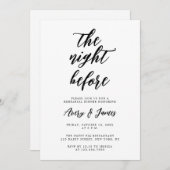 Modernes Abendessen vor der Probe Einladung (Vorne/Hinten)