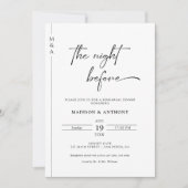 Modernes Abendessen vor der Probe Einladung (Vorderseite)