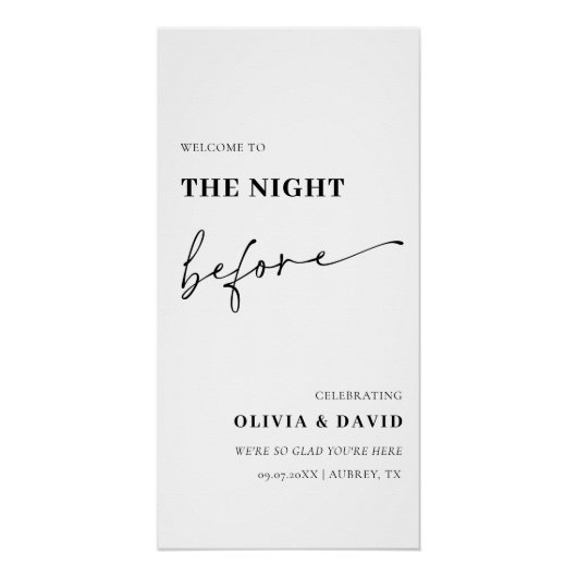 Modernes Abendessen vor der Probe Poster (Vorderseite)