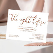 Modernes Abendessen vor Hochzeitsessen Probe Einladung