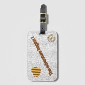 Modernes Abenteuer aus festgefahrenem Glas Gepäckanhänger (Vorderseite Vertikal)