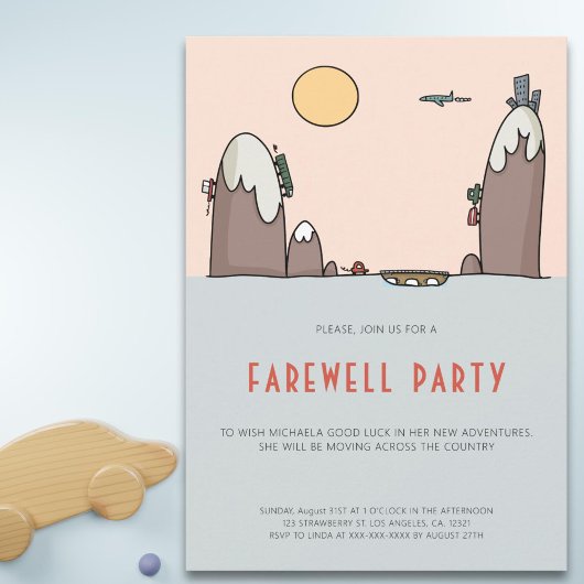 Modernes Abschied von Farewell Party Einladung