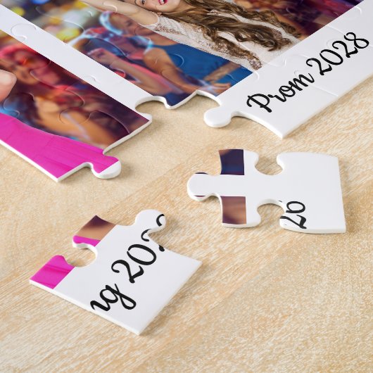 Modernes Abschluss 17-Foto Collage Script Puzzle (Seite)
