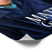 Modernes Abschluss 2021 Gold Foto Poster (Ecke)