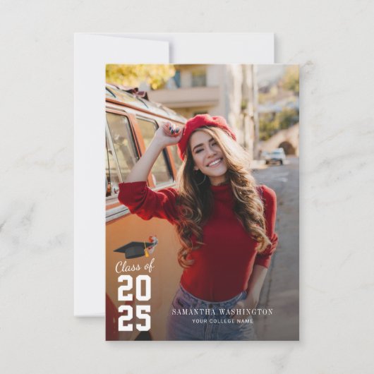 Modernes Abschluss 2025 Foto Party Einladung (Vorderseite)