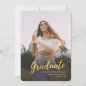 Modernes Abschluss 2025 Script-Foto Ankündigung (Vorderseite)