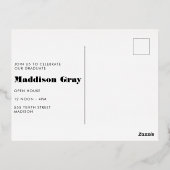 Modernes Abschluss Ankündigung Offenes Haus einlad (Rückseite)