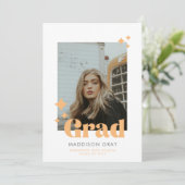 Modernes Abschluss Ankündigung Offenes Haus einlad (Stehend Vorderseite)