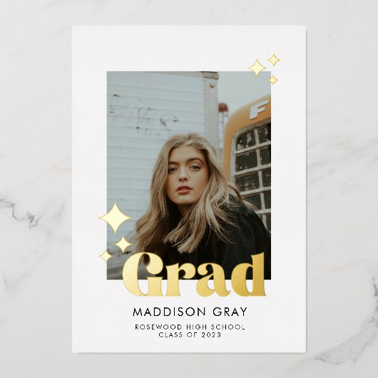 Modernes Abschluss Ankündigung Offenes Haus einlad (Vorderseite)