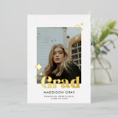 Modernes Abschluss Ankündigung Offenes Haus einlad (Stehend vorne)