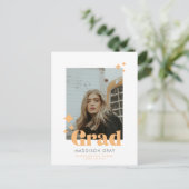 Modernes Abschluss Ankündigung Offenes Haus einlad Postkarte (Stehend Vorderseite)