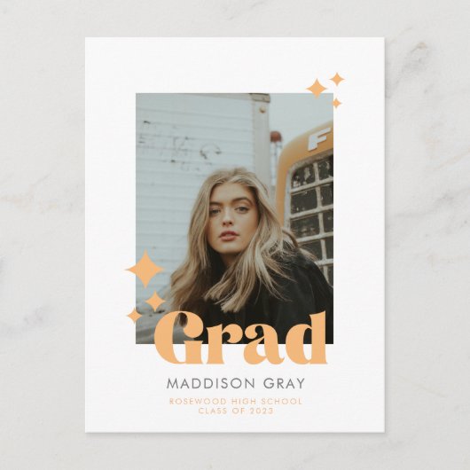 Modernes Abschluss Ankündigung Offenes Haus einlad Postkarte (Vorderseite)