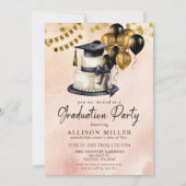 Modernes Abschluss Celebration Foto Abschluss Einladung (Vorderseite)