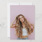 Modernes Abschluss Celebration Foto Abschluss Einladung (Rückseite)