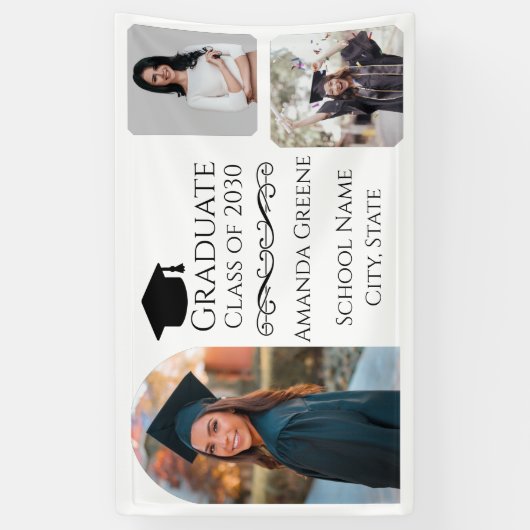 Modernes Abschluss-Collage-Banner Banner (Vertikal)