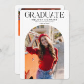 Modernes Abschluss Foto 2025 Grad Party Einladung (Vorne/Hinten)