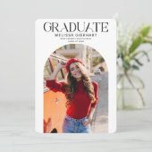 Modernes Abschluss Foto 2025 Grad Party Einladung (Stehend Vorderseite)