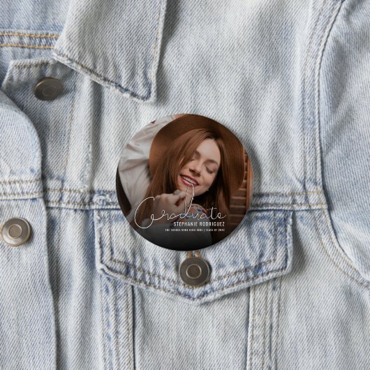 Modernes Abschluss Foto Button (Beispiel)