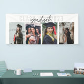 Modernes Abschluss Foto Collage Party Banner (Messe)
