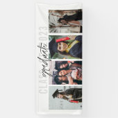 Modernes Abschluss Foto Collage Party Banner (Vertikal)