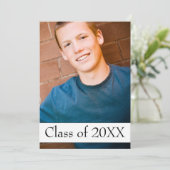 Modernes Abschluss Foto Einladung (Stehend Vorderseite)