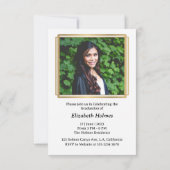 Modernes Abschluss Foto Einladung (Rückseite)