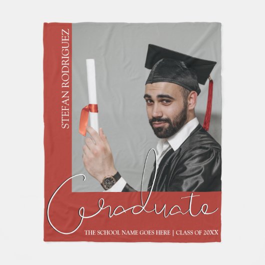 Modernes Abschluss Foto Fleecedecke (Vorderseite)