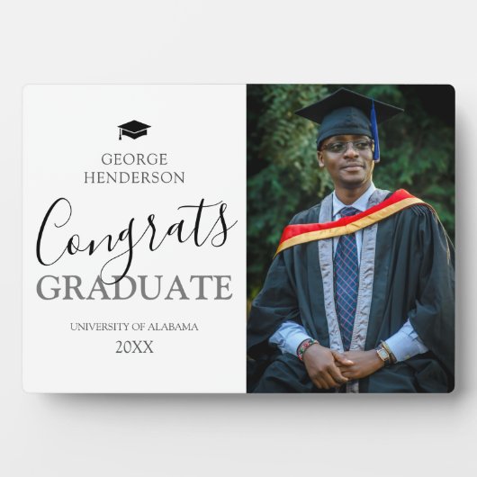 Modernes Abschluss Foto Fotoplatte (Vorderseite)