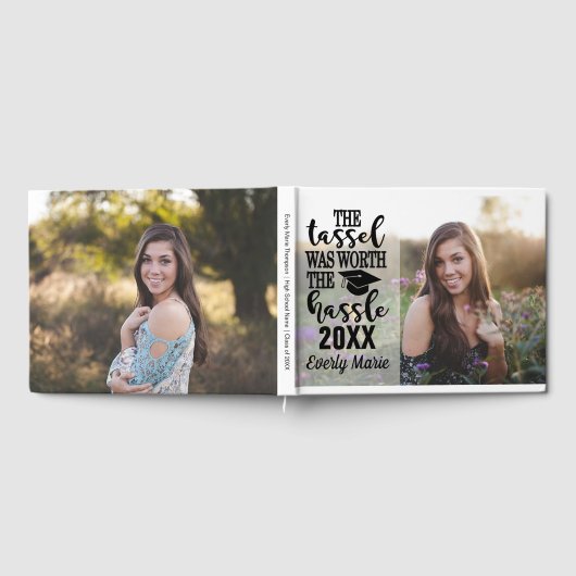 Modernes Abschluss Foto Gästebuch (Voll)