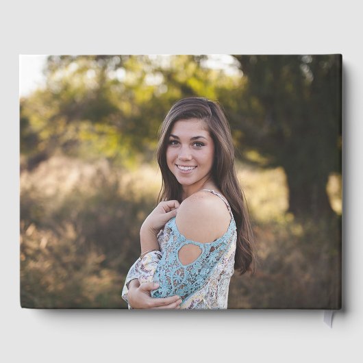 Modernes Abschluss Foto Gästebuch (Rückseite)