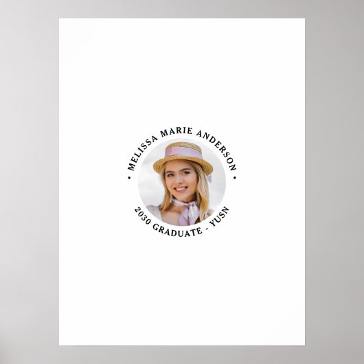 Modernes Abschluss Foto Gästebuch Unterschrift (Vorne)