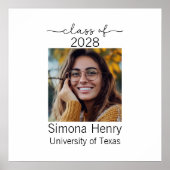 Modernes Abschluss Foto Guest Signature Poster (Vorne)