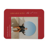 Modernes Abschluss Foto Magnet (Horizontal)