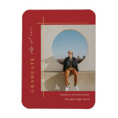 Modernes Abschluss Foto Magnet (Vertikal)