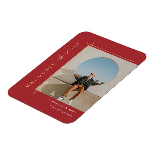 Modernes Abschluss Foto Magnet (Linke Seite)