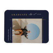 Modernes Abschluss Foto Magnet (Horizontal)