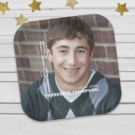 Modernes Abschluss Foto Minimalistisch Elegant Gra Pappteller