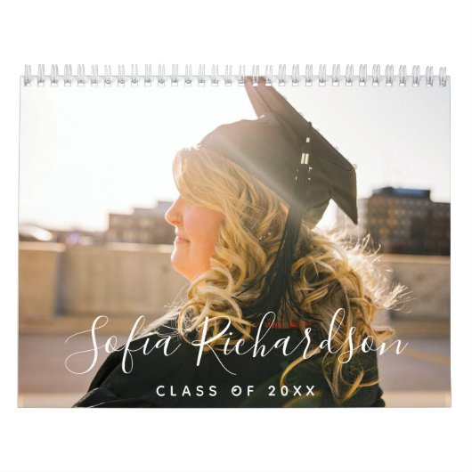 Modernes Abschluss Foto Minimalistischer Kalender (Titelbild)