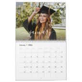 Modernes Abschluss Foto Minimalistischer Kalender (Jan 2026)