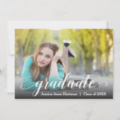 Modernes Abschluss Foto Party Einladung (Vorderseite)