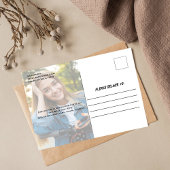 Modernes Abschluss Foto Retro Custom Postkarte