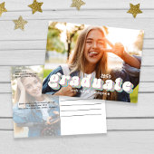 Modernes Abschluss Foto Retro Custom Postkarte