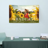 Modernes Abschluss Foto Sonnenblumen Ankündigung Banner (Messeveranstaltung)