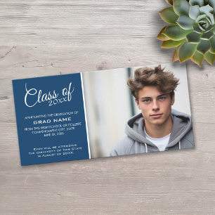 Modernes Abschluss Foto verkündet - Navy Blue Ankündigung