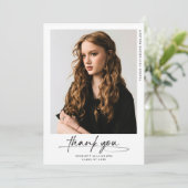 Modernes Abschluss Foto Vielen Dank, dass Sie schr Einladung (Stehend Vorderseite)