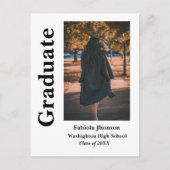 Modernes Abschluss für minimalistisches Foto Postkarte (Vorderseite)